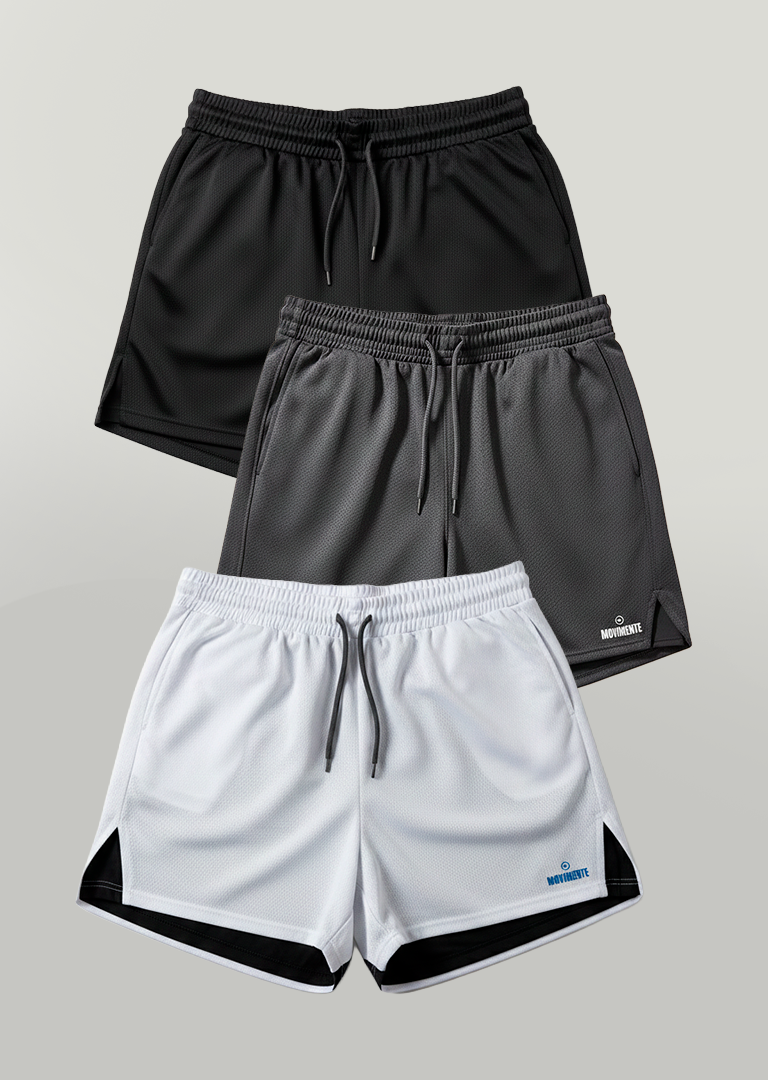 Kit Constância Pro - 3 Shorts 2 em 1