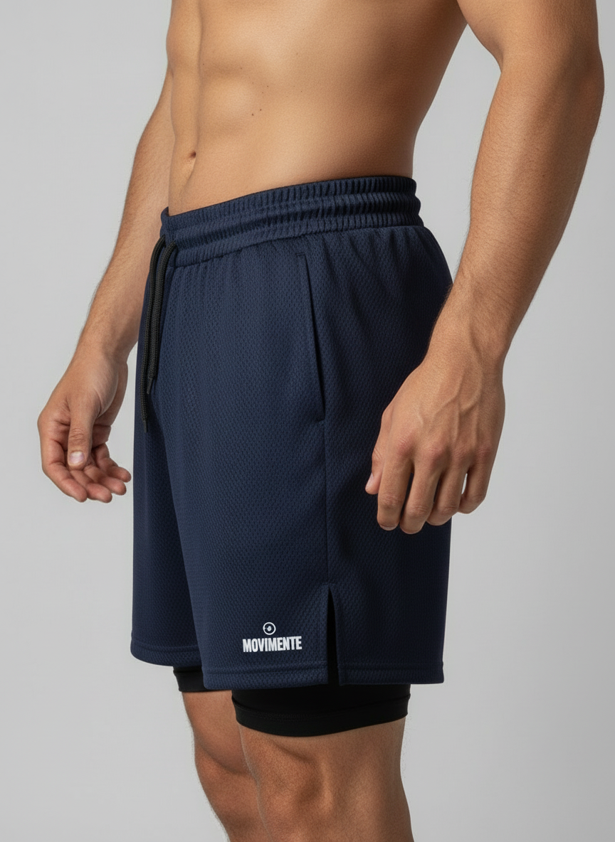 Short Dry Fit 2 em 1 Move Azul