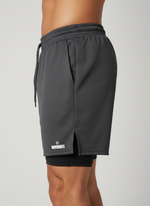 Short Dry Fit 2 em 1 Move Cinza